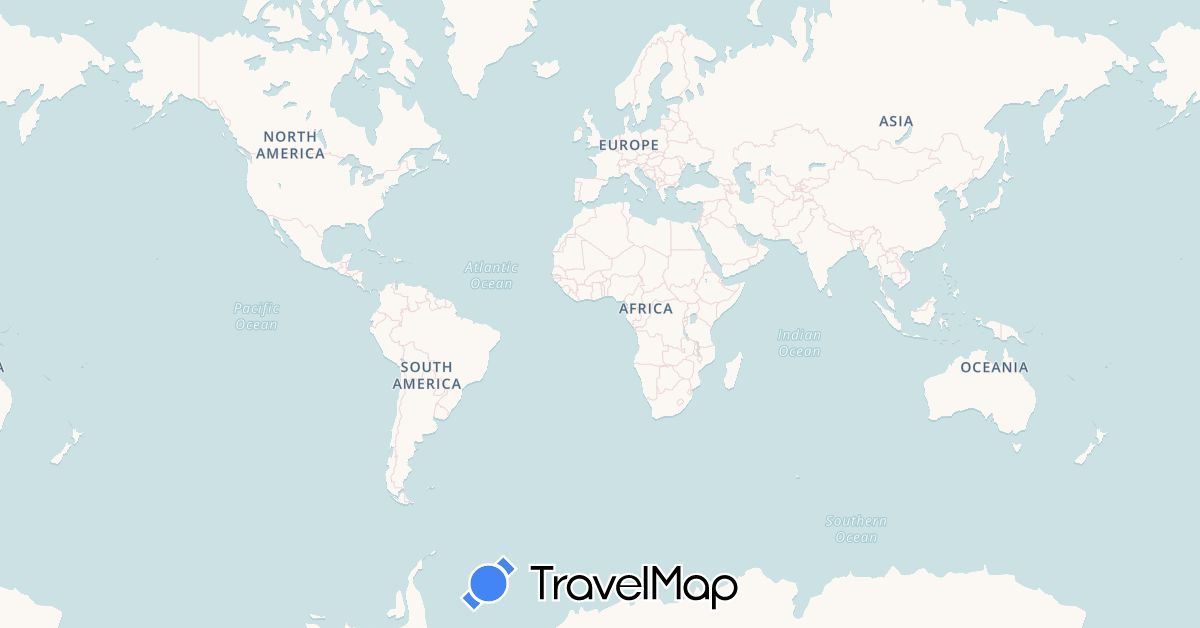 TravelMap itinerary: driving in Canada, United States (North America)